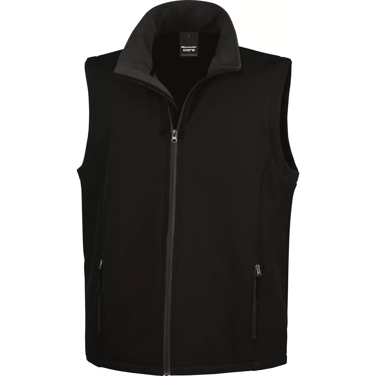 Core Printable Softshell Bodywarmer Black / Black