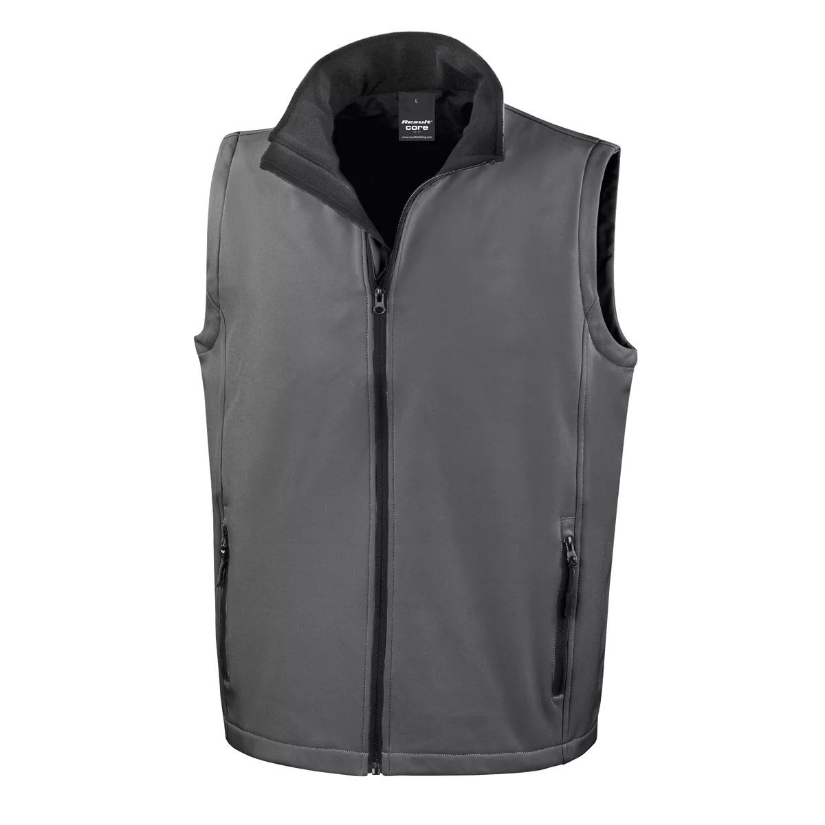 Core Printable Softshell Bodywarmer Charcoal / Black