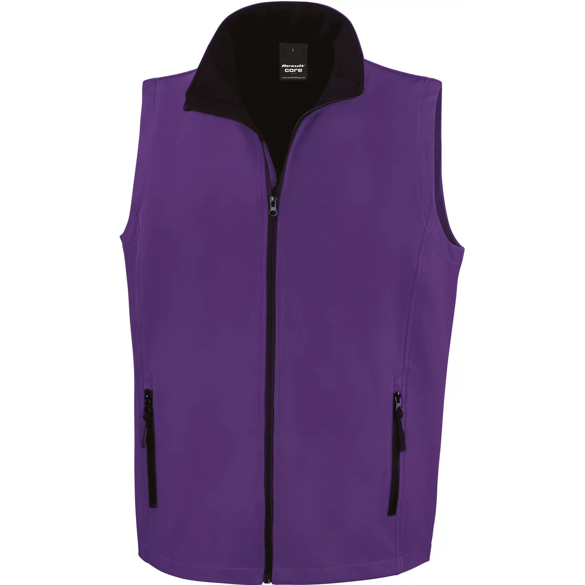 Core Printable Softshell Bodywarmer Purple / Black
