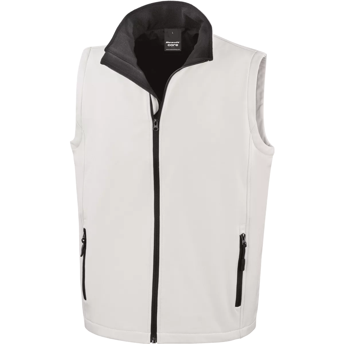 Core Printable Softshell Bodywarmer White / Black