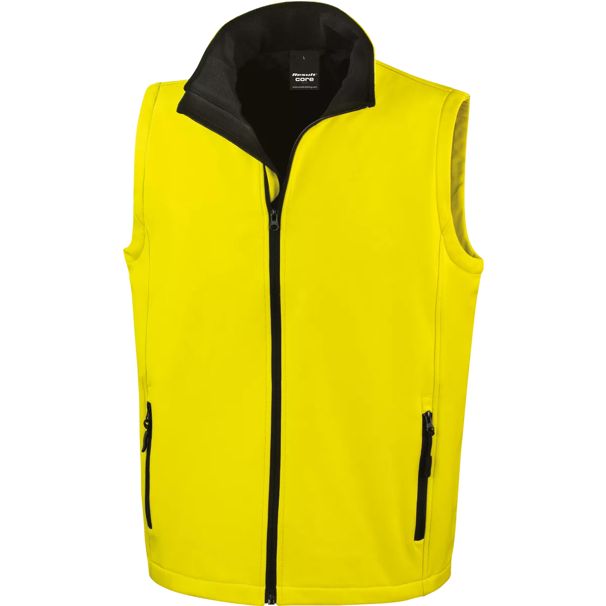 Core Printable Softshell Bodywarmer Yellow / Black