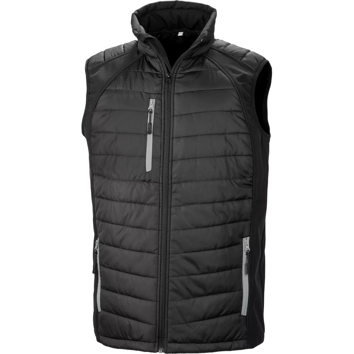 Black compass gewatteerde softshell bodywarmer Black / Grey