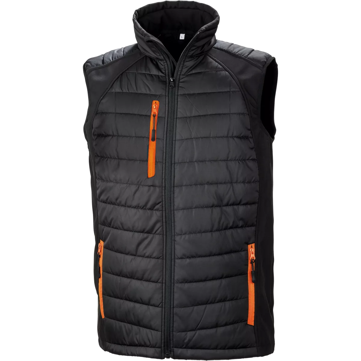 Black compass gewatteerde softshell bodywarmer Black / Orange