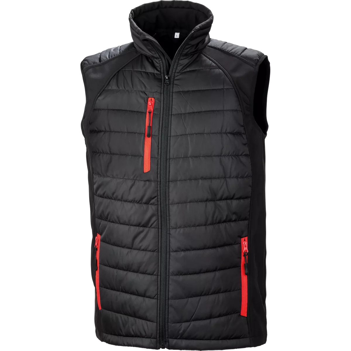 Black compass gewatteerde softshell bodywarmer Black / Red