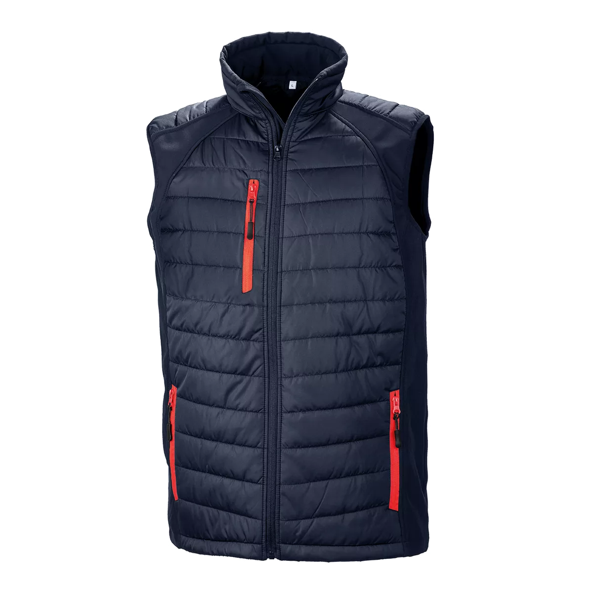 Black compass gewatteerde softshell bodywarmer Navy / Red