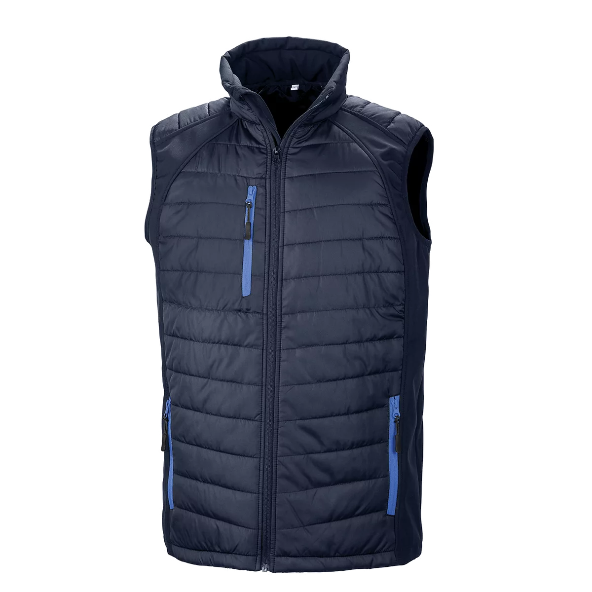 Black compass gewatteerde softshell bodywarmer Navy / Royal