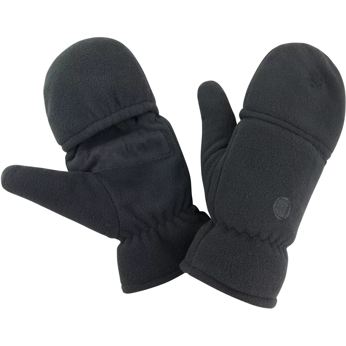 Palmgrip vingerloze handschoenen met want Black