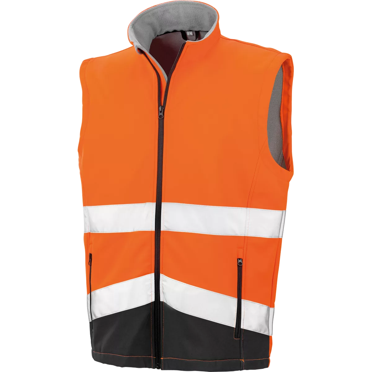 Hi-vis softshellgilet Fluorescent Orange / Black