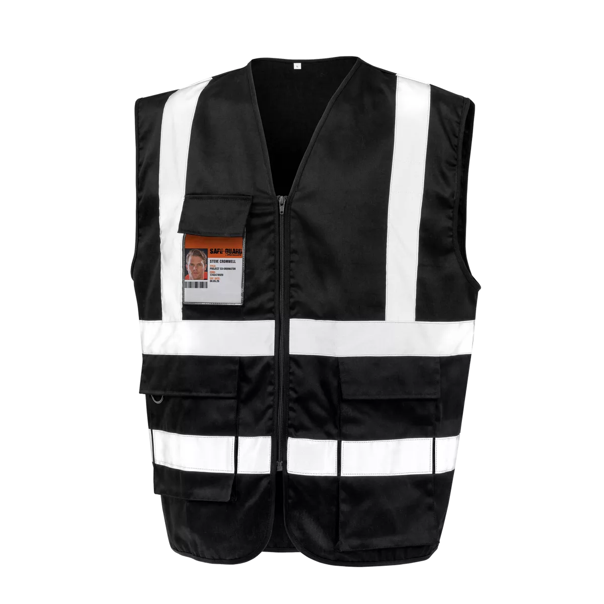 Veiligheidshesje met rits Black