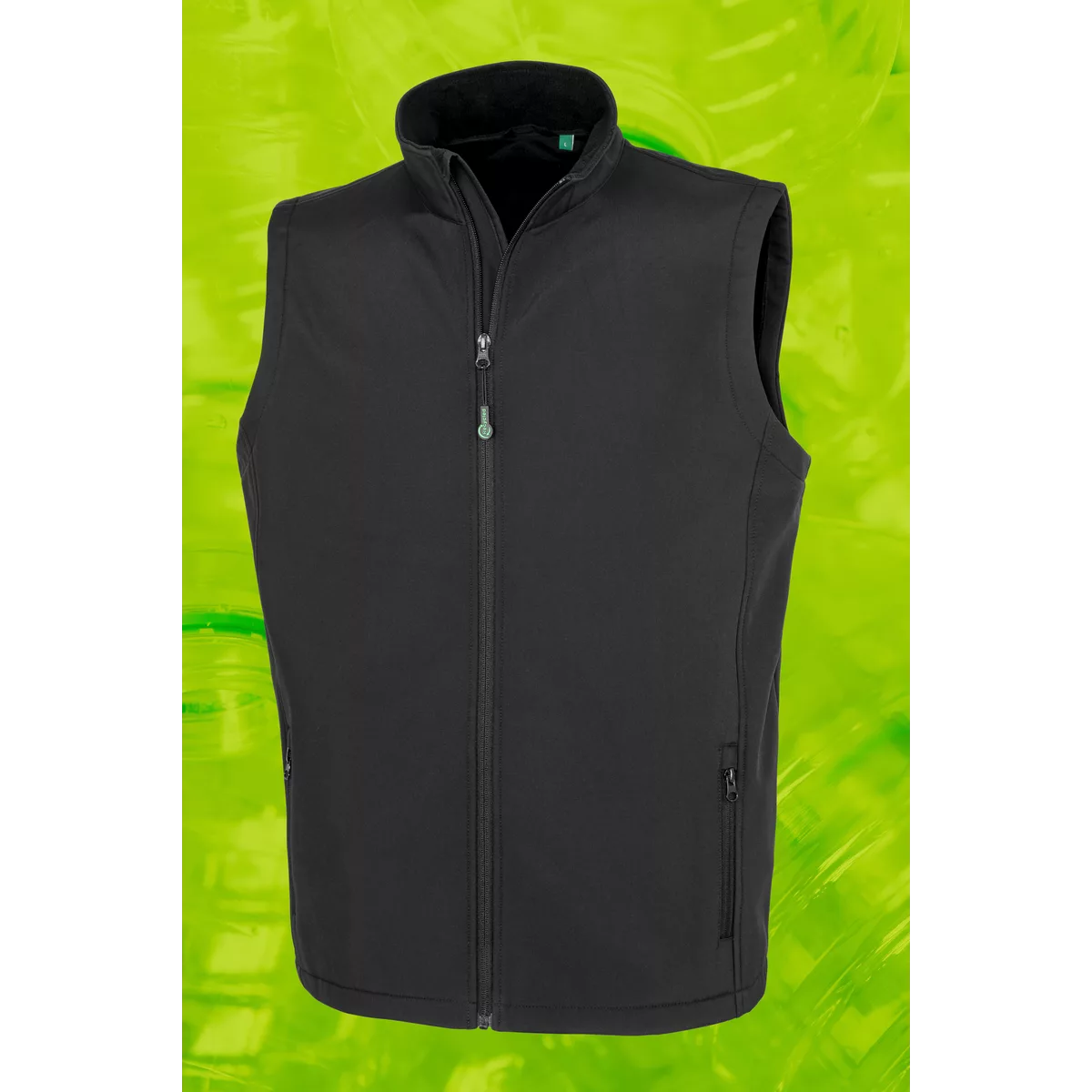 Gerecycleerde heren softshell-bodywarmer Black