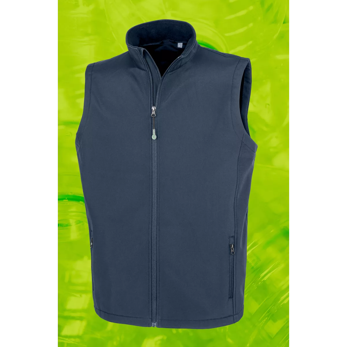 Gerecycleerde heren softshell-bodywarmer Navy