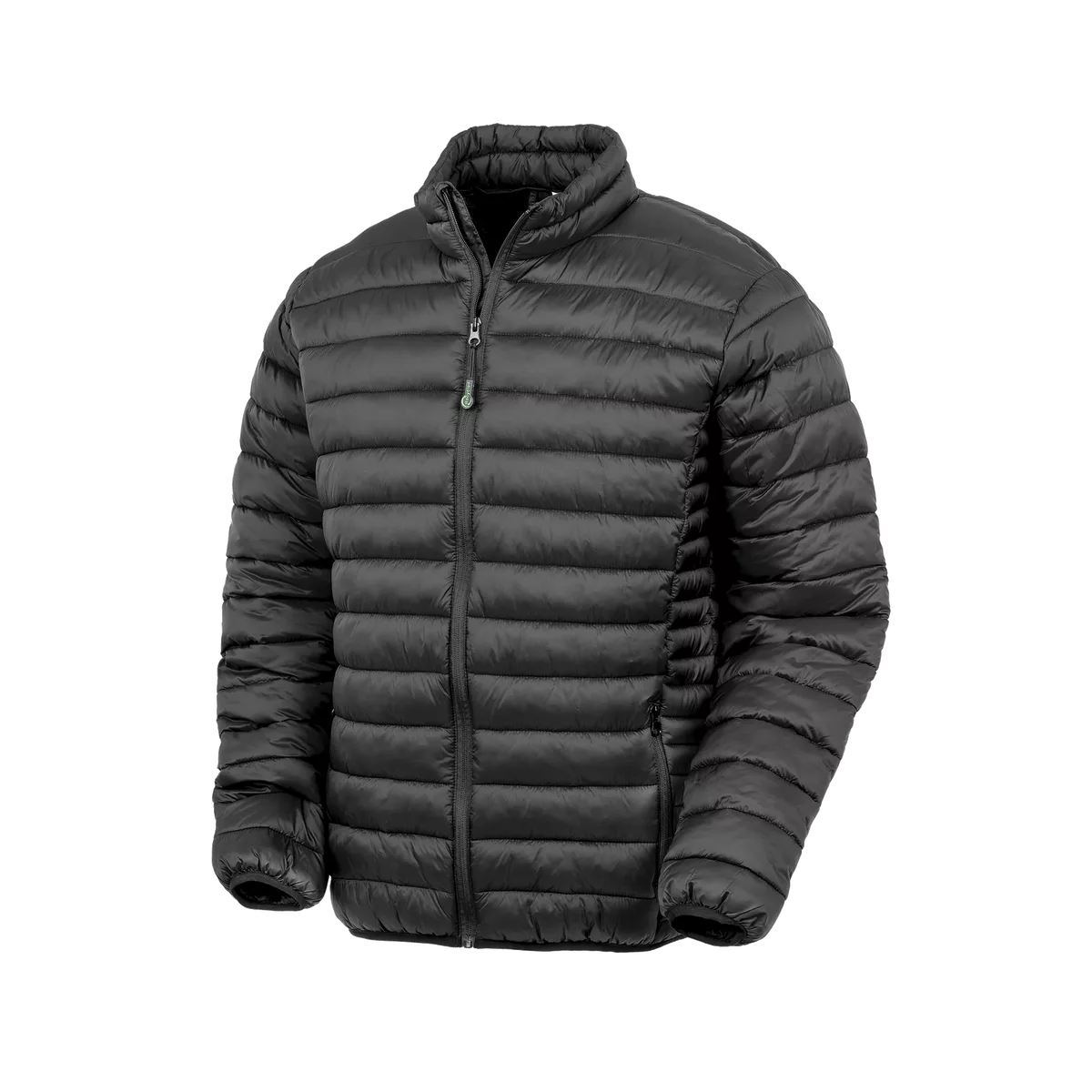Gerecycled gewatteerd jack zonder capuchon Black