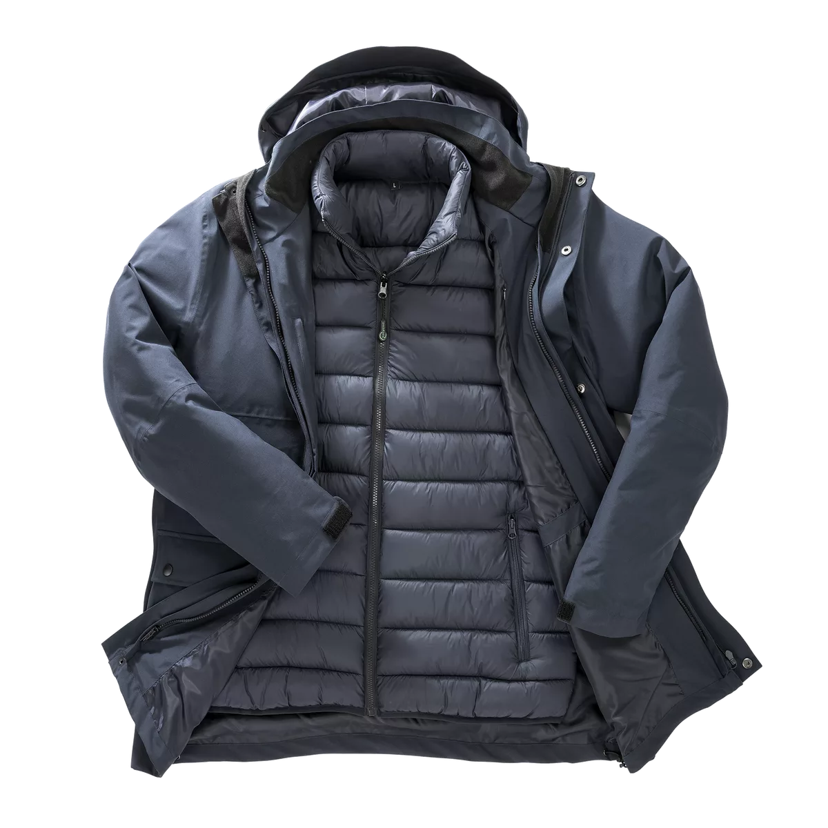 3-in-1 gerecyclede Ripstop donsjas Navy