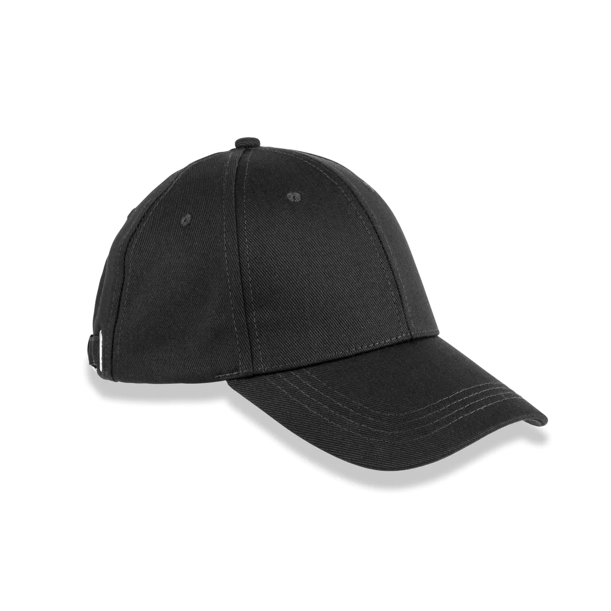 6-panel pet van biologisch katoen Black