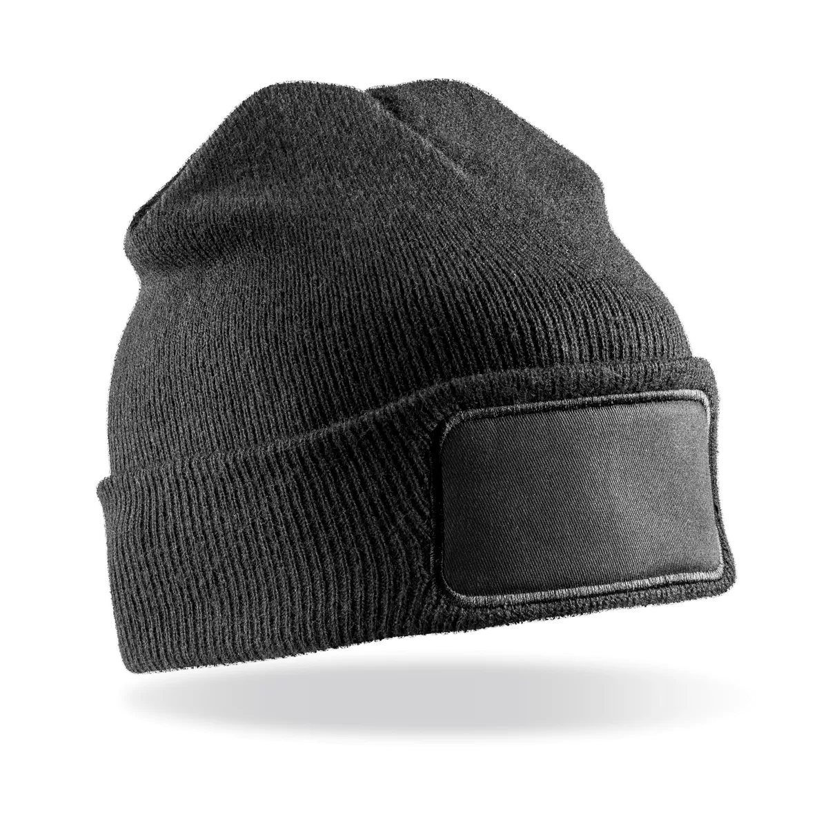 Muts dubbel tricot Black