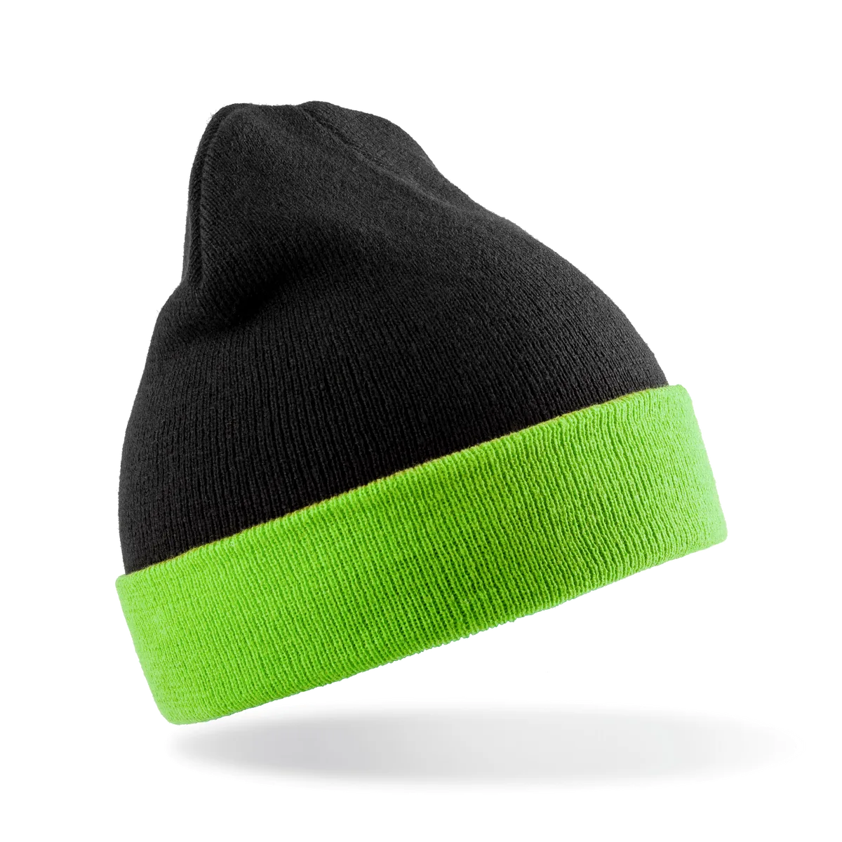 Gerecyclede klassieke muts Black / Lime