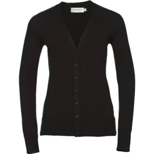 Ladies’ gebreid vest met V-hals Black