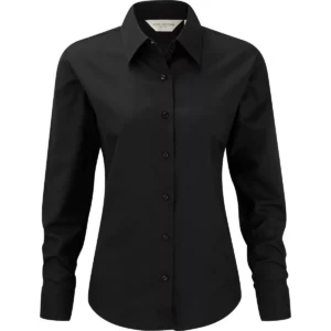 Ladies’ Long Sleeve Easy Care Oxford Shirt Black