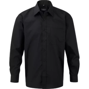 Men’s Ls Polycotton Poplin Shirt Black