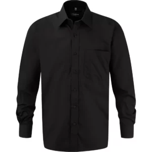 Men’s Ls Pure Cotton Easy Care Poplin Shirt Black