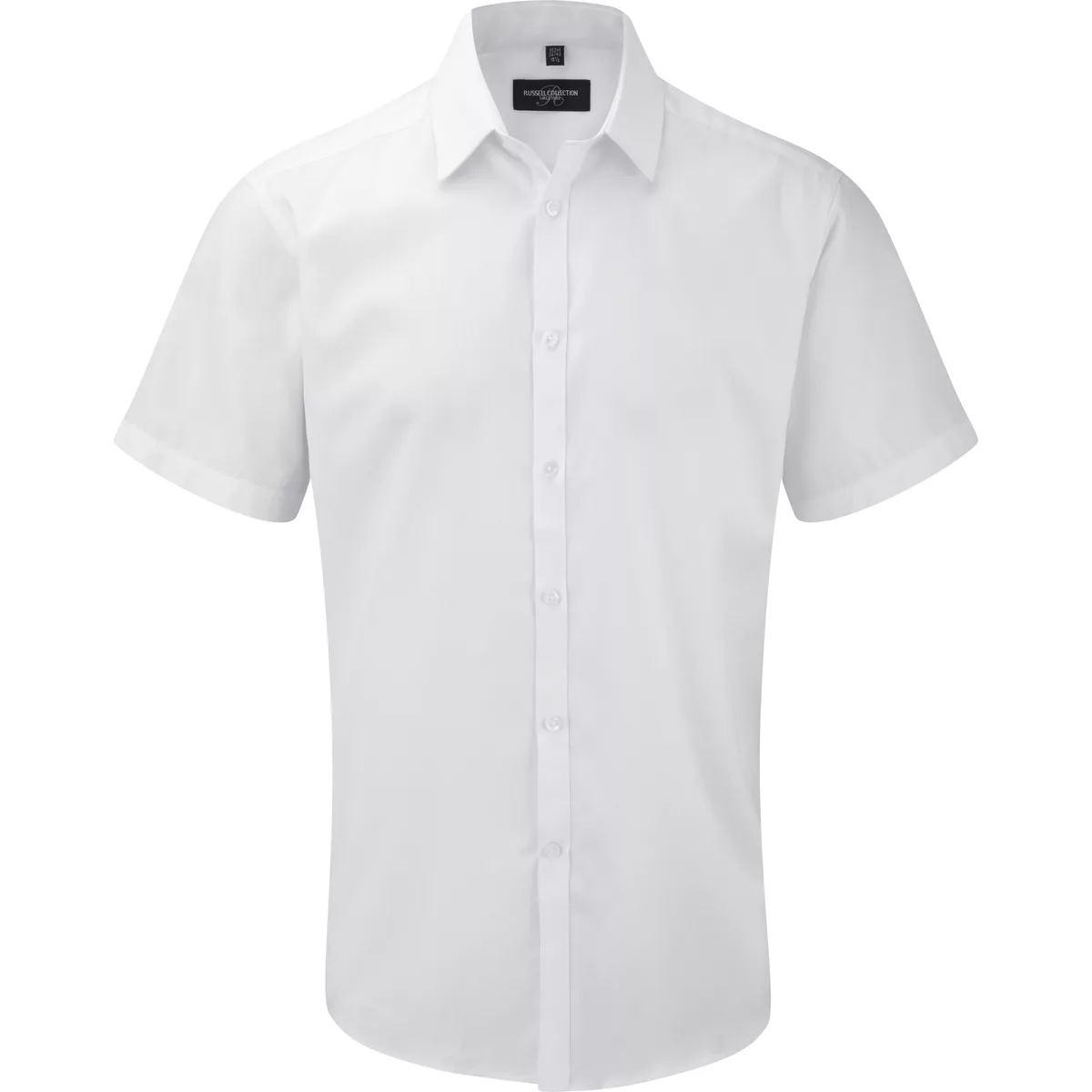 Men’s Short Sleeve Herringbone Shirt White