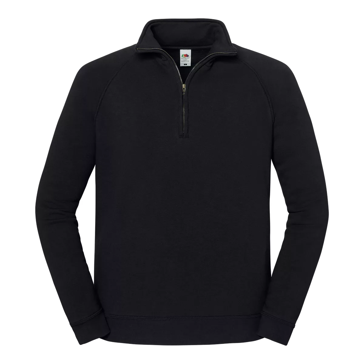 Iconic premium herensweater met ritskraag Black