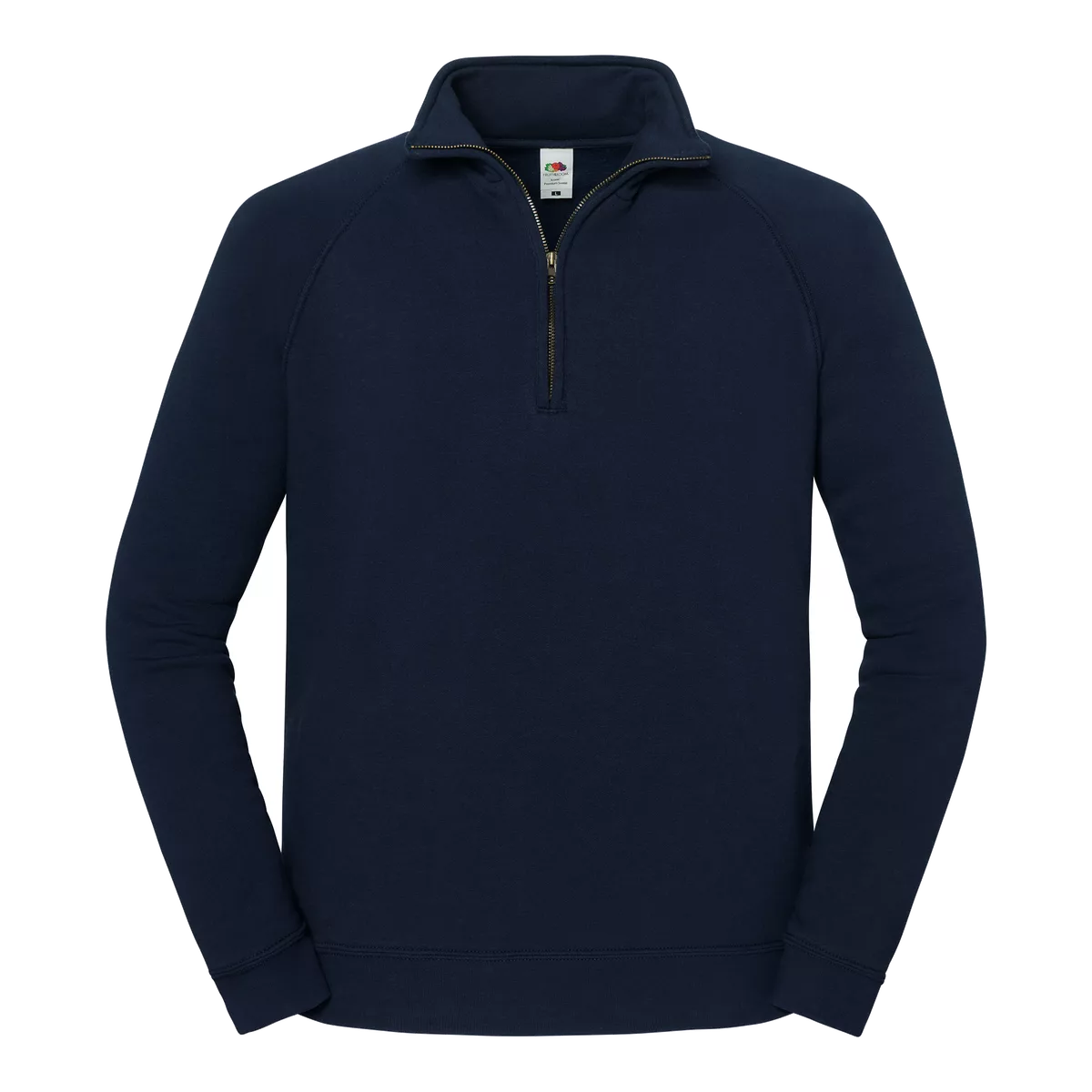 Iconic premium herensweater met ritskraag Deep Navy