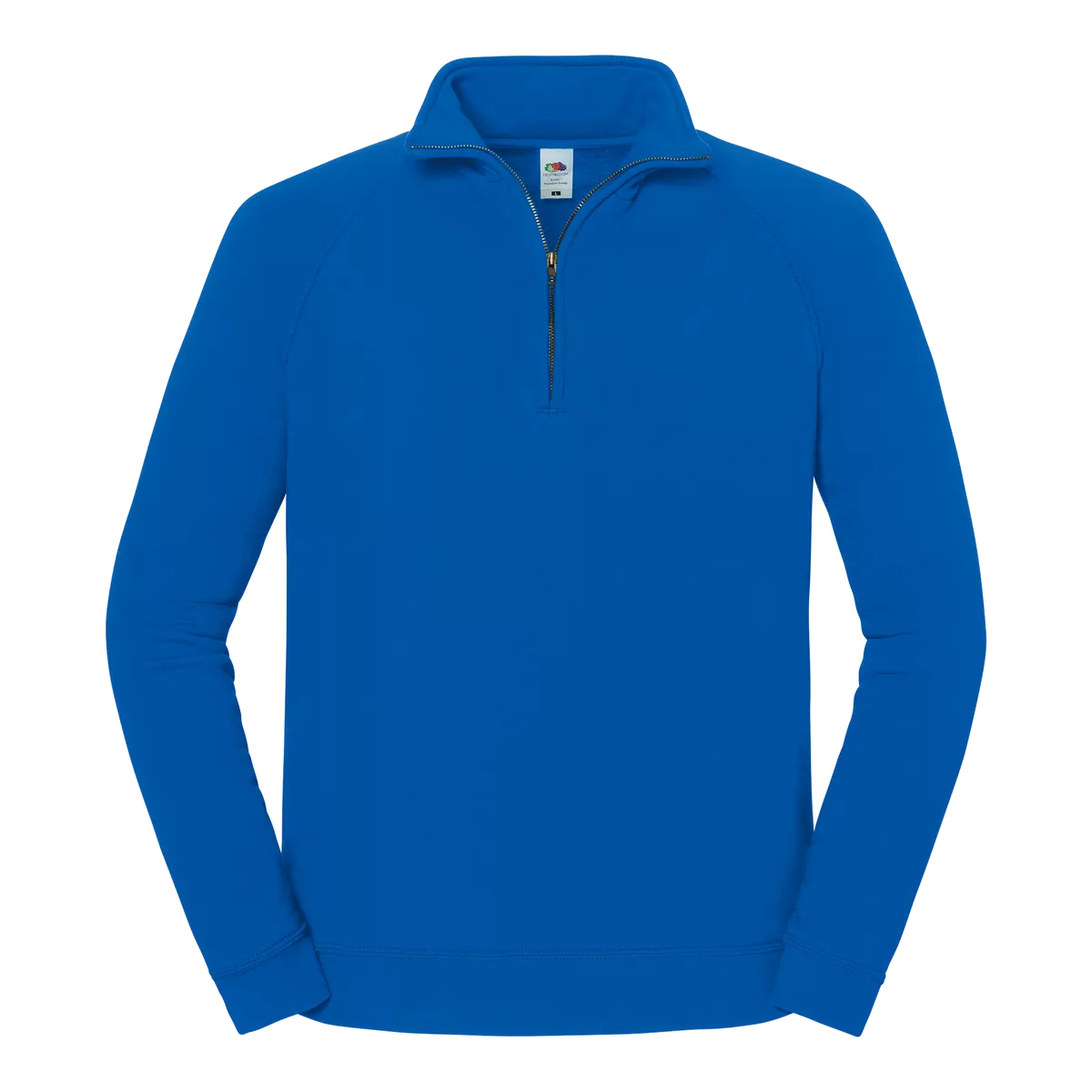 Iconic premium herensweater met ritskraag Royal Blue