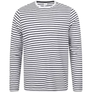 Long sleeved striped t-shirt White / Oxford Navy