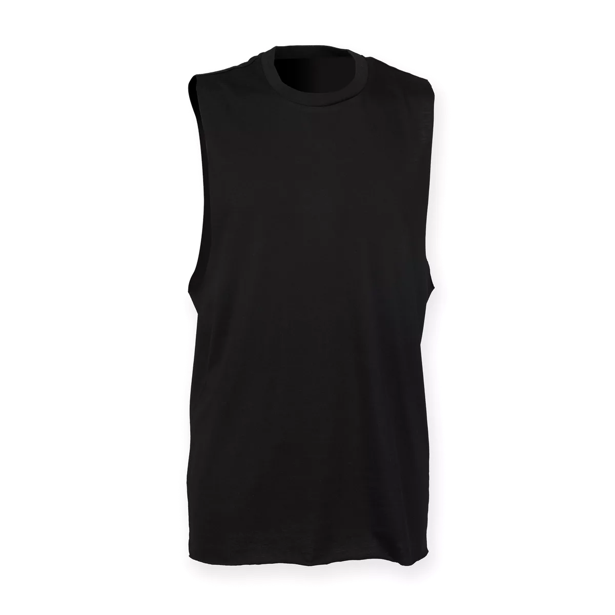 Uitlopende herentanktop Black