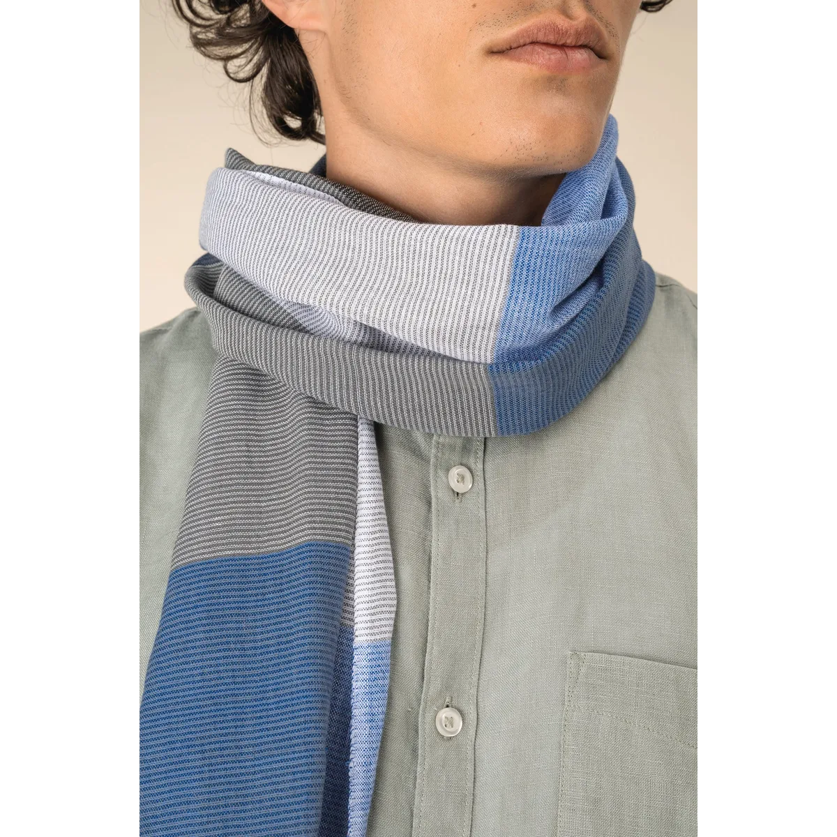 Geruite uniseks tulbanddoek algemeen-2