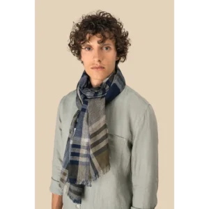 Uniseks tulbanddoek met ruit- en streepmotief. algemeen-0