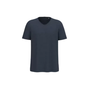 Ecologisch heren-T-shirt met slubhals en afhangende schouders Navy Blue