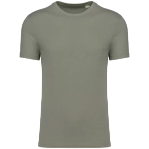 Ecologisch uniseks T-shirt van biokatoen en linnen Almond Green