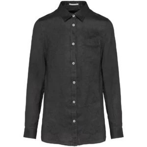 Linnen damesblouse Anthracite Grey