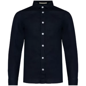 Linnen overhemd kind Navy Blue