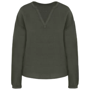 Linnen damesblouse Organic Khaki