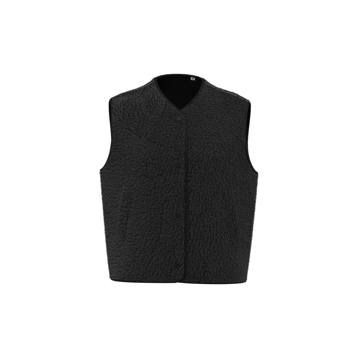Mouwloos sherpa damesjasje Black