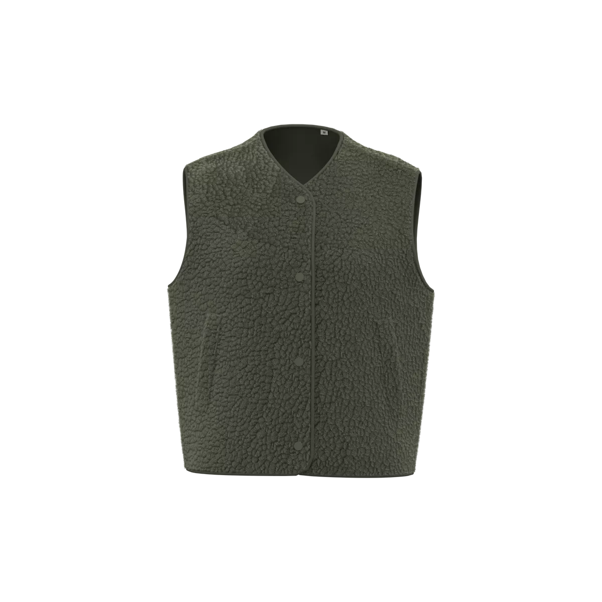 Mouwloos sherpa damesjasje Forest Khaki
