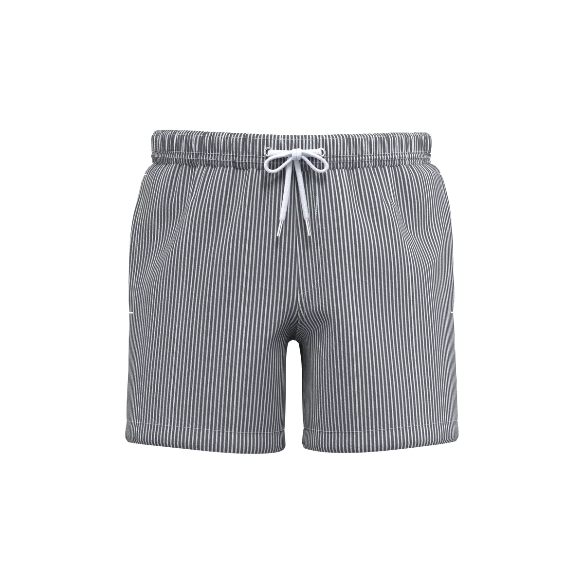 Ecologische gestreepte herenzwemshort White / Iron Grey Stripes