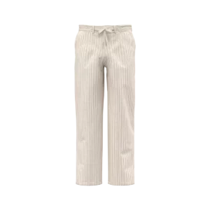 Gestreepte linnen herenbroek Ivory / Wet Sand Stripes