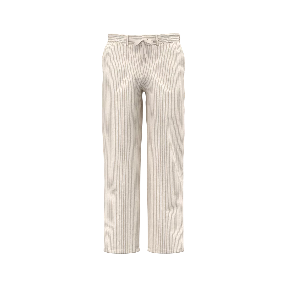 Gestreepte linnen herenbroek Ivory / Wet Sand Stripes