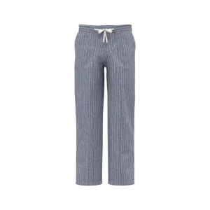 Navy Blue Chambray / White Stripes