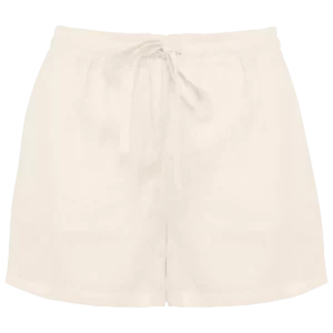 Linnen damesshort Ivory