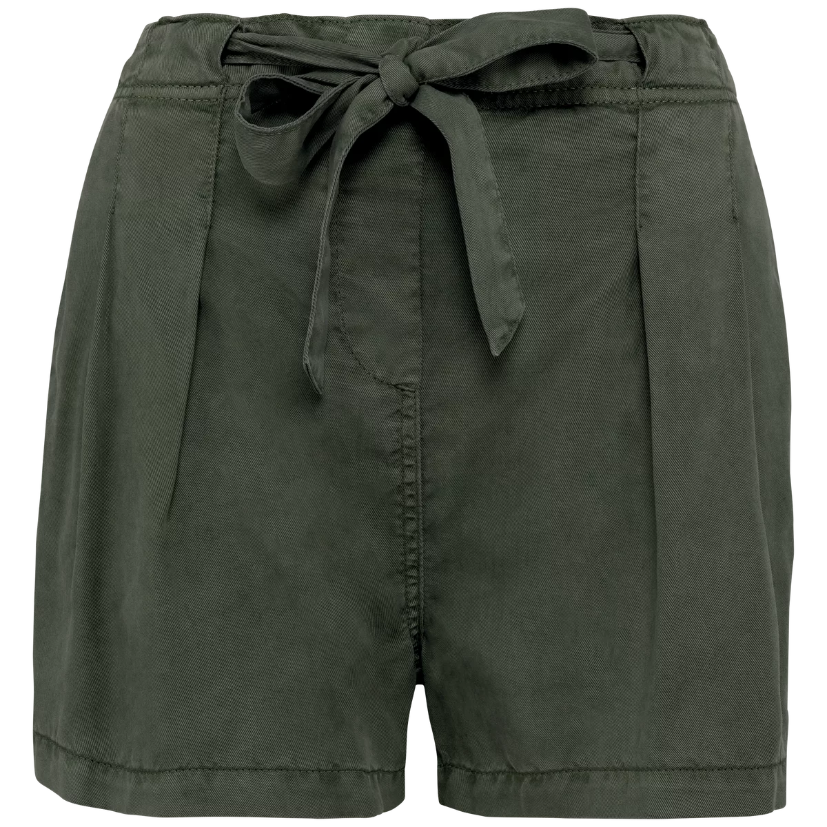 Ecologische verwassen damesshort van lyocell Washed Organic Khaki