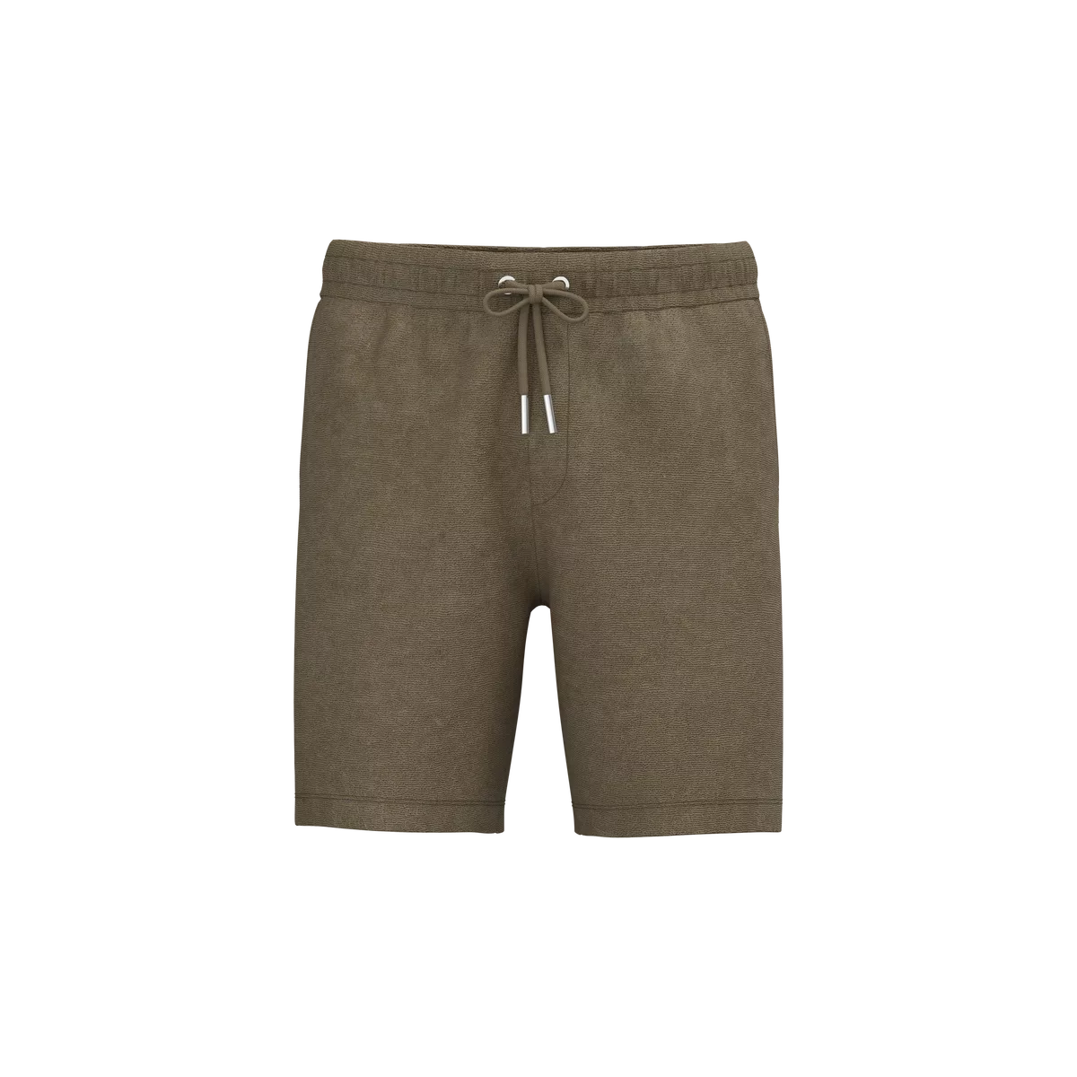 Ecologische badstof herenshort Light Olive Green
