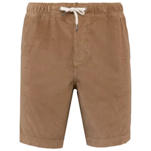 Ecologische bermuda van ribfluweel Dark camel