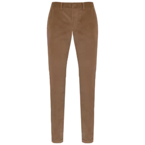 Ecologische herenbroek van ribfluweel Dark camel
