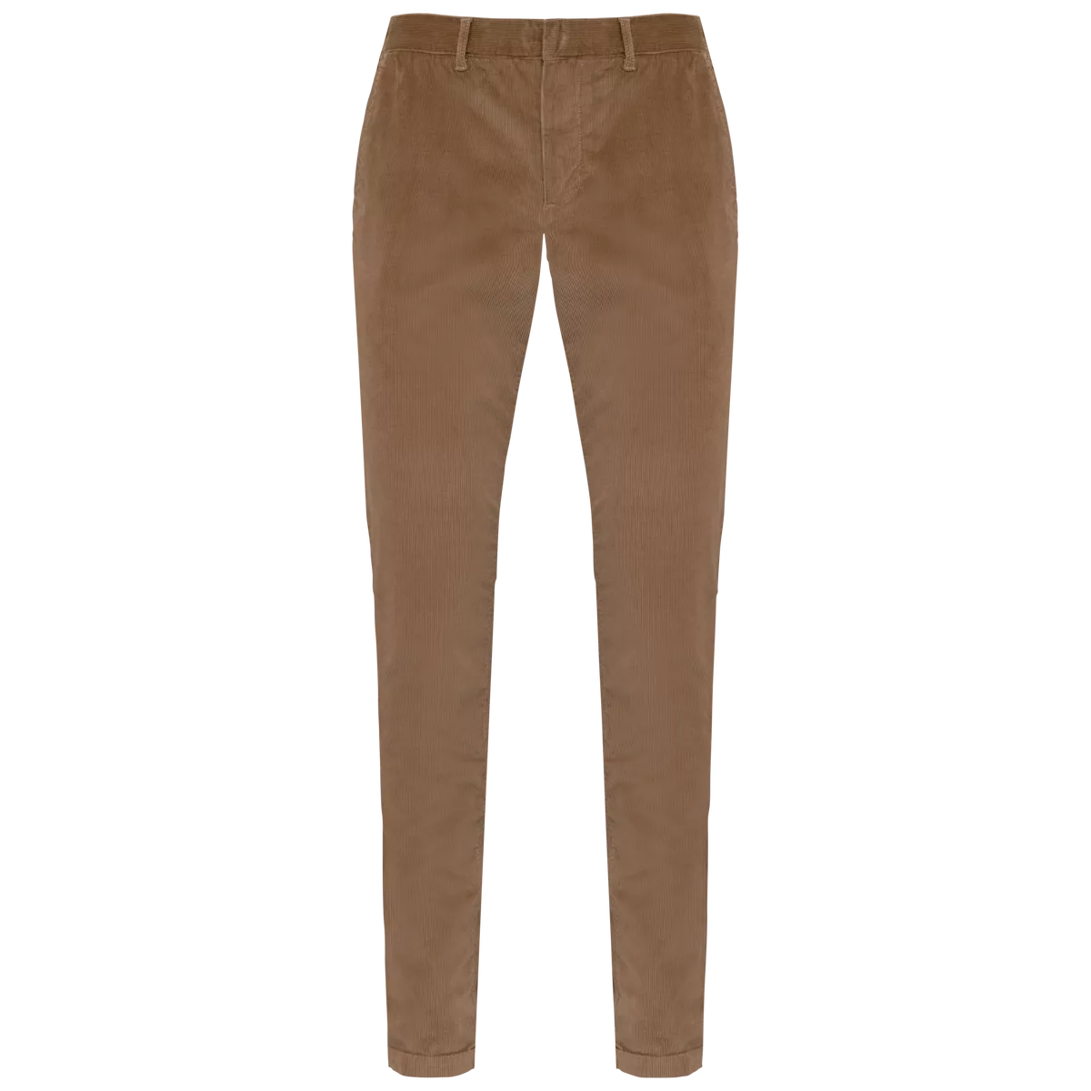 Ecologische herenbroek van ribfluweel Dark camel