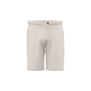 Duurzame French Terry herenbermuda met verwassen look Washed Ivory